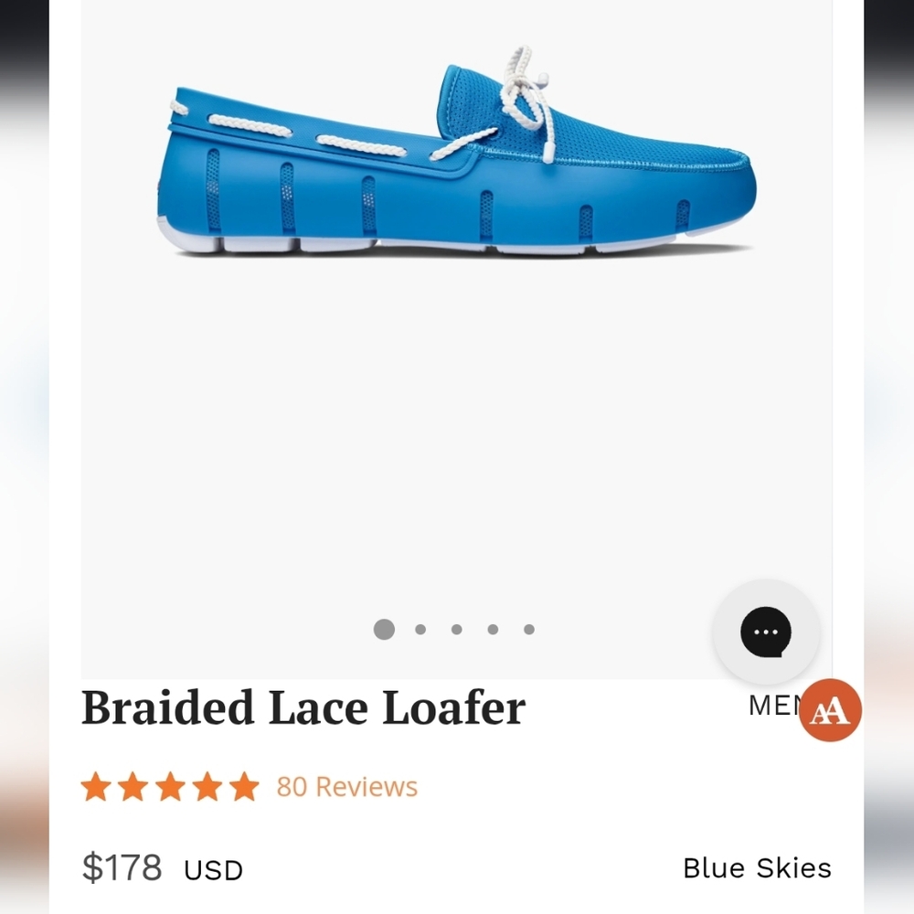 SWIMS Blue Skies Braided Lace Loafers
